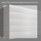 BAOBAB WORKSHOP Wood Floating Shelves for Wall 30 Inches Long, White Solid Wooden Bathroom Shelf Large, Heavy Duty Wall Shelf 30 Inch Kitchen Bedroom Thick, White Finish, 30W × 6.7D, Set of 2
