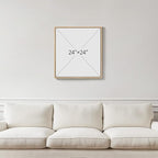 Framed Square Boho Abstract Floral Wall Art for Living room, Neutral Flower Watercolor Painting Print Canvas Artwork for Walls, Pastel Bohemian Botanical Wall Decor for Bedroom Home Office, 24x24 Inch