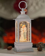 Pregnant Mom Snow Globe Decorations Gift Christmas Snow Globe, 6H Timer, Battery & USB Operated Christmas Lantern, New Mothers Gifts for Expectant Dad and Mom