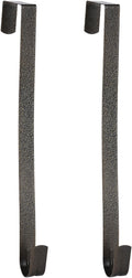 Sattiyrch 12" Wreath Hanger for Front Door,Steel Over The Door Hanger Hook,Wreath Door Hanger(Textured Bronze, 2)