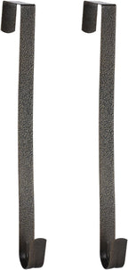 Sattiyrch 12" Wreath Hanger for Front Door,Steel Over The Door Hanger Hook,Wreath Door Hanger(Textured Bronze, 2)