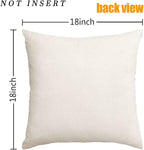 RABUSOFA 18x18 Outdoor Birds Pillow Decorative Throw Pillows,Small Throw Pillows for Couch,Hand-Painted Pillowcases Spring Summer Decorations Cushion Covers Cotton Linen for Sofa Teal Blue