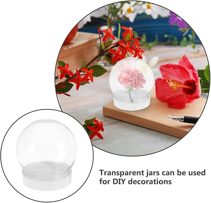 DIY Transparent Candy can Set of 20 Plastic Jars with Lids for Kitchen Storage Multi-Functional Small Containers for Candy Snacks Jewelry and Home Organization
