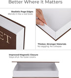 Decorative Books for Home Decor - Stackable Faux Book Box for Coffee Table Styling & Hidden Storage - Neutral Linen Fake Books as Display Riser for Shelf & Entryway (Set of 2, Van Gogh Art)