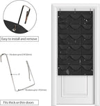 Dofilachy Hat Rack - Hat Organizer - Hat Racks for Baseball Caps, Visible Hat Holder - Baseball Hat Rack for Wall Door with 3 Hooks, 18 Deep Pockets(Black, medium)