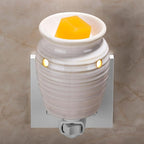 STAR MOON Ceramic Pluggable Wax Melt Warmer, Diffuser for Fragrance Oil, Candle Melter Plug in Wall for Home, Office and Spa, Ideal Gifts, with Two Bulbs
