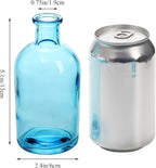 YOUEON 16 Pcs Blue Glass Bud Vases, 8 Oz Living Bud Vases, Small Vases for Flowers, Decorative Glass Bottles, Vintage Flower Vases for Table Centerpiece, Wedding Reception, Home Decor, Office