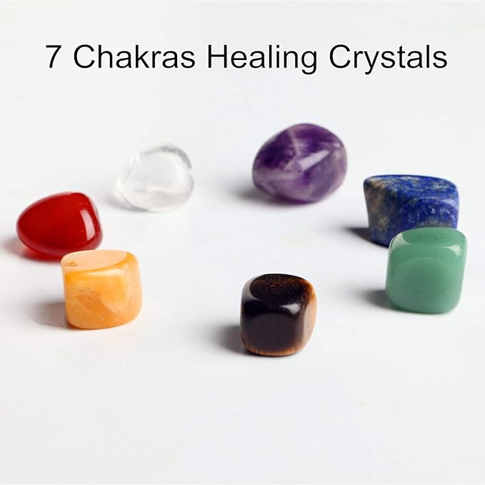 Handmade Crystal Window Car Hanging Ornaments 7 Chakra Home Decoration Feng Shui Ornament Yoga Meditation Car Decoration Tumbled Palm Stones