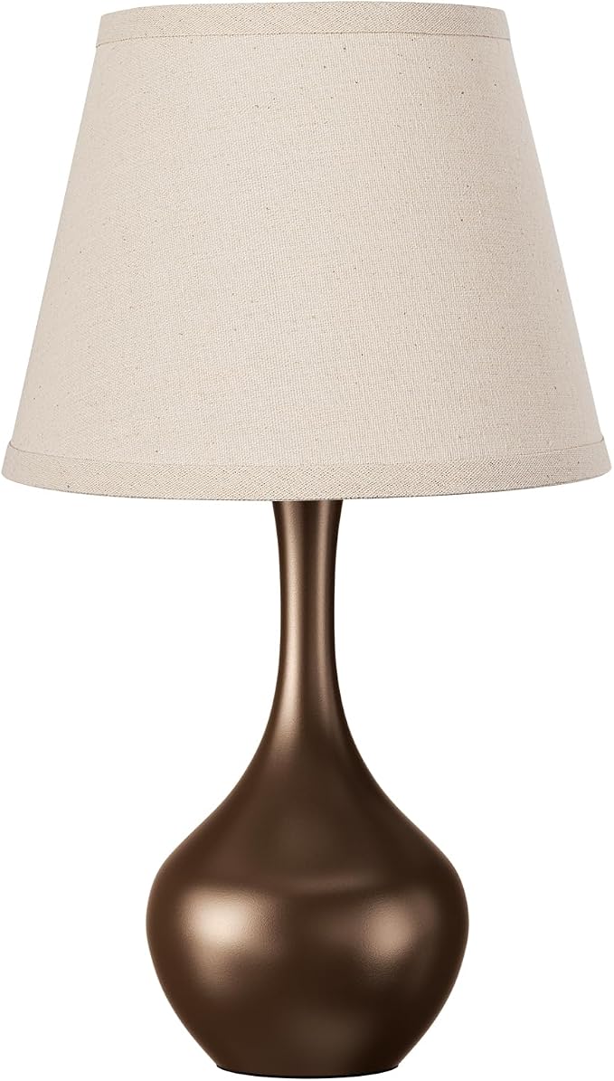 Seealle Touch Table Lamp for Bedroom, 3-Way Dimmable Small Bedside Lamps for Night Stands with Wires, Brown Desk Lamp for Kids Room, Office, Living Room, End Table(LED Bulb Included)