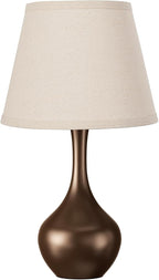 Seealle Touch Table Lamp for Bedroom, 3-Way Dimmable Small Bedside Lamps for Night Stands with Wires, Brown Desk Lamp for Kids Room, Office, Living Room, End Table(LED Bulb Included)
