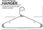 Utopia Home Plastic Hangers 30 Pack - Clothes Hanger with Hooks - Durable & Space Saving (Grey)