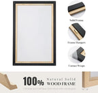Large Framed Black and White Abstract Wall Art for Living Room, 3 Piece Big Modern Canvas Prints Paintings Artwork for Walls, Minimalist Abstract Art Pictures for Hallway, Office Wall Decor 24x36 In