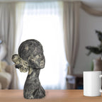 Beautiful Women Faces Resin Sculptures, Resin Art Statues Ornaments, Collectible Figurines for Home Living Room Office Shelf Decoration, Housewarming Great Gifts Ideas, Woman
