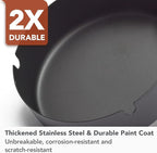 Ashtray with Lid for Outside Patio, 2 Pack Windproof Ash Tray, Black Stainless Steel Smokeless Ashtray for Outdoor Home Office Tabletop Patio Outdoor Balcony, Large