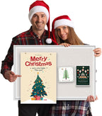 Linen Bulletin Board,Pin Boards for Walls,Fabric Bulletin Board,White Wood Frame Beige Linen,23.6"x35.4",Large Pin Board for Office,Home Kitchen, Vision Cork Board (WH-6090)