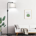 【Upgraded】 Dimmable Floor Lamp, 1000 Lumens LED Edison Bulb Included, Arc Floor Lamps for Living Room Modern Standing Lamp with Gray Shade, Tall Lamps for Living Room Bedroom Office Dining Room
