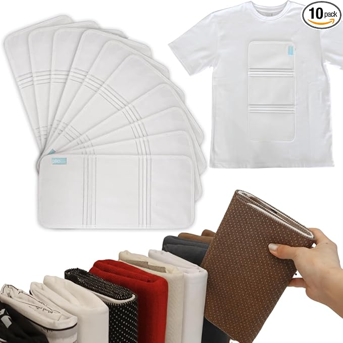 10 Pcs PLIIO Medium Filers, Foldable Clothes Organizer, Space-Saving Closet and Suitcase solution, Wrinkle-Free Storage Solution for Home and Travel, Wardrobe Organizer and Clothes Folder