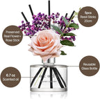 COCODOR Rose Flower Reed Diffuser/April Breeze/6.7oz(200ml)/1 Pack/Reed Diffuser, Reed Diffuser Set, Oil Diffuser & Reed Diffuser Sticks, Home Decor & Office Decor, Fragrance and Gifts