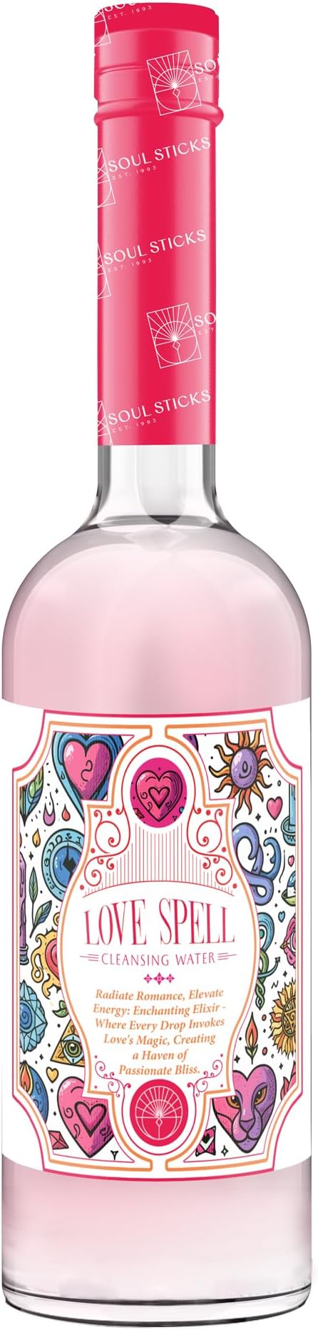 SOUL STICKS Cleansing Water 7.5 oz. Bottle for Rituals, Clearing Negative Energy and Purifying Home Spiritual Florida Water (Love Spell)