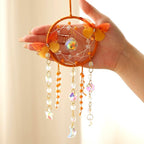 Artilady Dream Catcher for Girls - Butterfly Small Yellow Dream Catchers with Crystals Cute Room Decor for Teen Girls Boys Boho Bedroom Wall Home Decorations Birthday Christmas Women Gifts