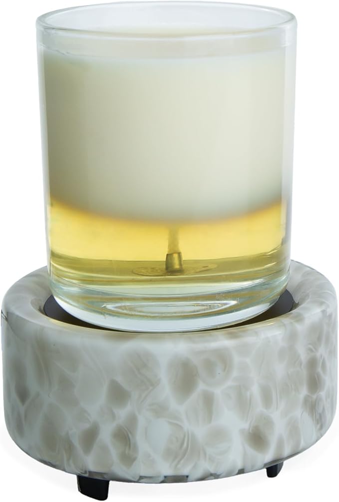 Candle Warmers ETC 2-in-1 Candle and Fragrance Warmer for Warming Scented Candles or Wax Melts and Tarts with to Freshen Room, Swirl