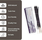Tulasi Lavender Incense Sticks for Calming (48 Scent Sticks) | with Real Herbs | Long-Lasting 55-Minute Burn | Natural Essential Oils | Perfect for Meditation, Relaxation & Improves Sleep