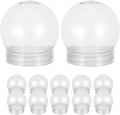 20pcs Plastic Snow Globe DIY Snow Globe Clear Plastic with Screw Off Water Globe Jar Empty for DIY Crafts Christmas Home Decoration (L*H: 5.3 x 6CM)