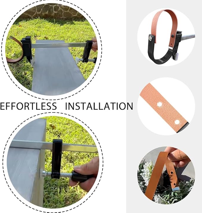 Headstone Wreath Hanger, 2-Pack Adjustable Cemetery Wreath Holder for 3'' to 8'' Tombstones & Grave Markers,Black,Gravestone Decoration for Christmas, Memorial Day, Never Blown Away!