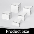 Extra Large White Acrylic Buffet Risers Cube Box Food Risers for Buffet Dessert Table 12 inch Set of 5 Tier Display Stands for Weddings,Shop Display,Large Food Risers Display for Food,White Acrylic Square Boxes Risers 12inch Tall