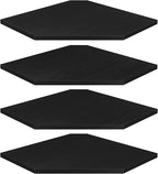 Homode Corner Floating Shelves, Corner Shelves Wall Mounted with Cord Hole, 4 Tier Diamond Shape Corner Hanging Shelving for Wall Storage, for Cable Box, TV Cords, Books, Plants, Black