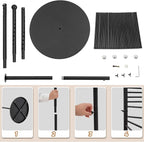Scarf Hanger Organizer Stand Metal Scarf Display for Multiple Scarves Spiral Hijab Hanger Black Tie Rack with 30 Bars Heavy Duty Pant Hanger Space Saving Commercial Holder for Tie, Belt, Chothes