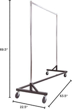 Econoco Commercial Garment Rack - Rolling Clothes Rack, Heavy Duty (Z Rack with Garment Cover, Black)