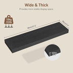 RALGEND Floating Shelves for Wall, 1.5" Thick Wall Shelf Set of 3 with Invisible Brackets, L31.5 x W7.9 Hanging Book Shelves Farmhouse Home Decor for Bathroom, Living Room, Bedroom, Black 8301BJP3BK