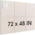 MaxGear Extra Large Cork Board for Wall 72" x 48", Light Tan Bulletin Board, 6 Pack Felt Wall Tiles with Pushpins, Cork Boards for Office Push Pin Board Tack Board Felt Board