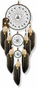 Dream Catchers for Adults Dreamcatcher Handmade Feather Native Home Wall Decoration Brown