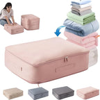 Space Saving Self Compression Organizer, 2025 New Ultra Space Saving Self Compression Organizer, Heavy Duty Moving Bags, Storage Tote for Space Saving (Pink, Large)