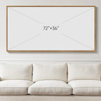 Extra Large Framed Abstract Wall Art for Living Room, Oversized Horizontal Green Canvas Prints Paintings Artwork for Walls, Modern Gold Circle Pictures Wall Decor for Bedroom Dining Office, 36x72 In