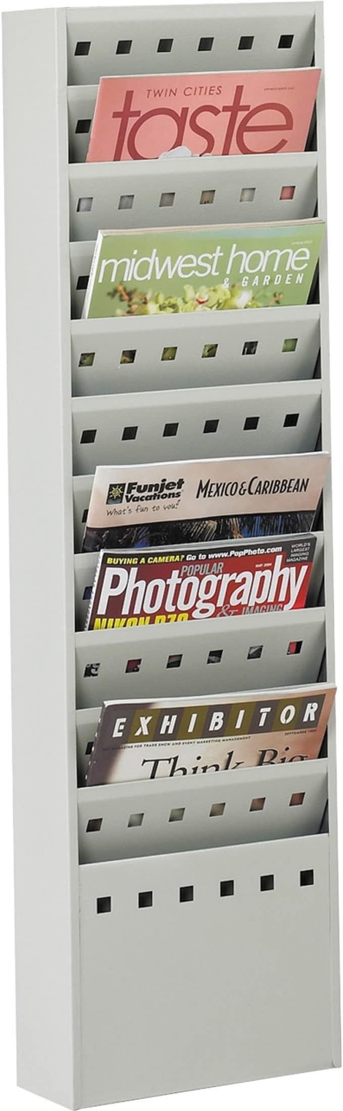 Safco 4321GR 4323GR Steel Base for Steel Magazine Rack (Sold Separately), Light Gray
