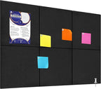 Bulletin Board, 6 Pcs Large Cork Board for Wall 36" x 24", Felt Pin Board Tiles with 40 Pushpins, CorkBoards for Office Home Decor