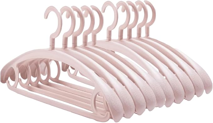 10 Pack Heavy Duty Coat Hangers 25lb Load Capacity Swivel Suit Clothes Wide Shoulder Jacket Thick Large Non Slip Hangers Pink