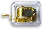 BinkeGG Play (Hedwigs Theme) Clear Acrylic Hand Crank Music Box with Sankyo Musical Movement (65 Tunes Option)