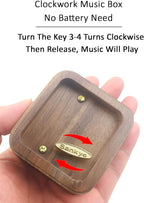 Sinzyo Anastasia-Once Upon a December Music Box Vintage Musical Boxs for Birthday Gift Valentine's Day Christmas Day(Musical Note Walnut Box)