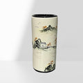 Ceramic Umbrella Stand Umbrella Holder For Entryway,Floor Standing Vase Storage Bucket(Q)