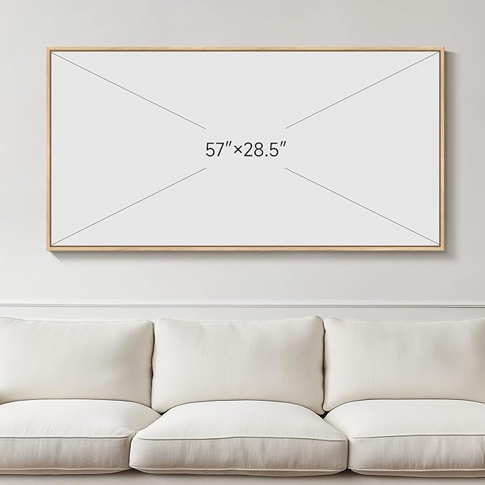Large Framed Neutral Abstract Canvas Wall Art for Living Room, Horizontal Wabi-Sabi Prints Paintings Artwork for Walls, Minimalist Modern Pictures Wall Decor for Bedroom, Office, Dining Room, 30x60 In