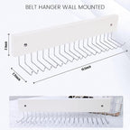 Tie Rack Wall Mounted, 180 Degree Rotating Tie Hanger Belt Holder Organizer Max 20 Storage for Purse, Scarves, Tank Top, Hats, Medals