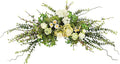 Artificial Greenery Flower Swag, Fake Eucalyptus Rose Flower Swag for Door Lintel Spring Summer Arch Flower Swag for Wedding Home Party Table Door Wall Decor