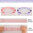 Elastic Yoga Stretching Strap with Loops, CEILIWEN Stretch Straps for Physical Therapy, Pilates Stretch Band, Elastic Exercise Bands, Leg Stretching Strap, Stretch Resistance Bands for Exercise