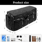 Remote Control Holder, Non Slip Bedside Armchair Caddy, Recliner Arm Caddy Armrest Organizer with 14 Pockets for Cell Phone TV Remote Control Magazines, Black