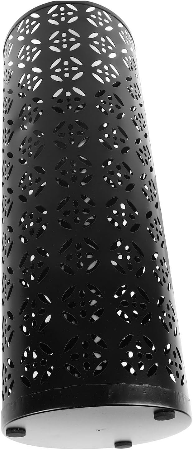 Zerodis Large Round Hollow Design Metal Umbrella Holder, Stylish Gold Finish Steel Umbrella Stand for Entryway, Home Office, and Outdoor Use (M)