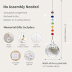 HEGELDA Memorial Gifts for Loss of Dad, Crystal Sun Catcher with Sympathy Poem Card, Refractive Prism Hanging Ornament, Father Bereavement Keepsake, Premium Gift Box Included